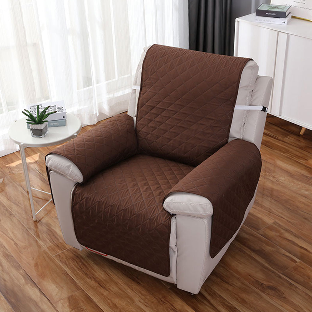 Recliner Chair Slipcover Water Resistant Couch Cover Furniture Protector with Elastic Straps