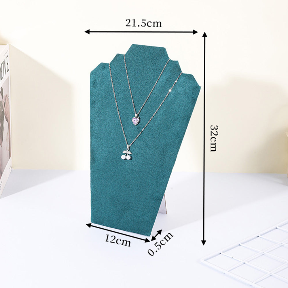 2Pcs Foldable Flannel Necklace Jewelry Bust Display Stands