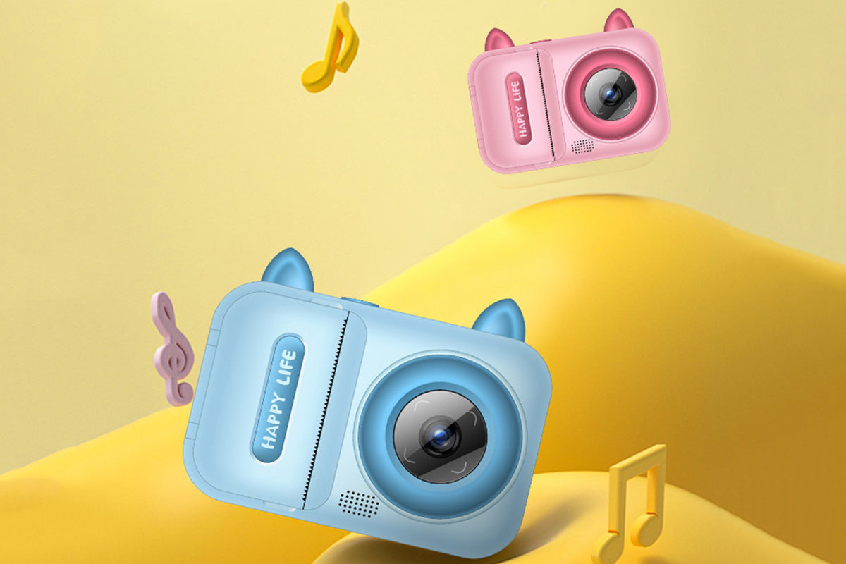 Toy Camera 1080P Instant Digital Print Camera with 1 Roll Printing Paper