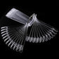 100 PCS Clear Nail Swatch Sticks with Ring Nail Art Swatch Set for Polish Display