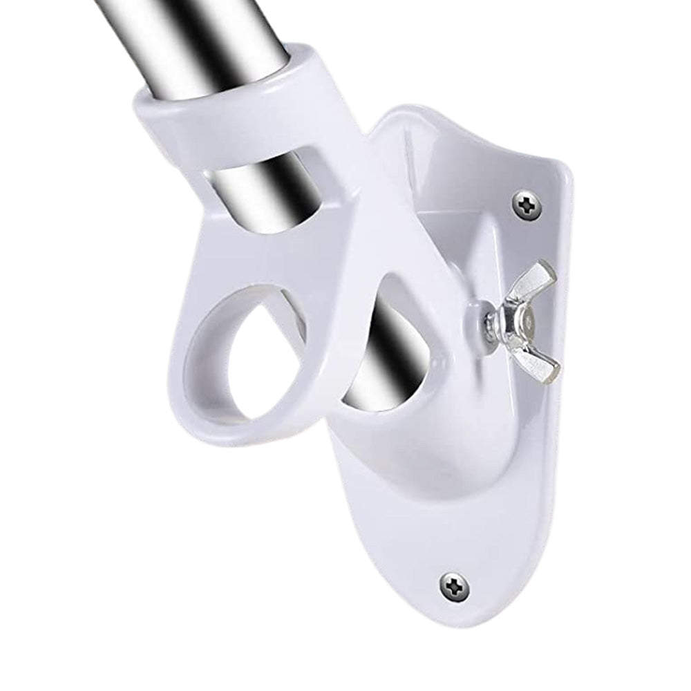 Dual Hole 45 and 90 Degree Adjustable Aluminum Flag Pole Wall Mount Holder