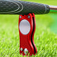 2PCS Golf Divot Repair Tool Putt Alignment Ball Marker Pop-up Fork Tine