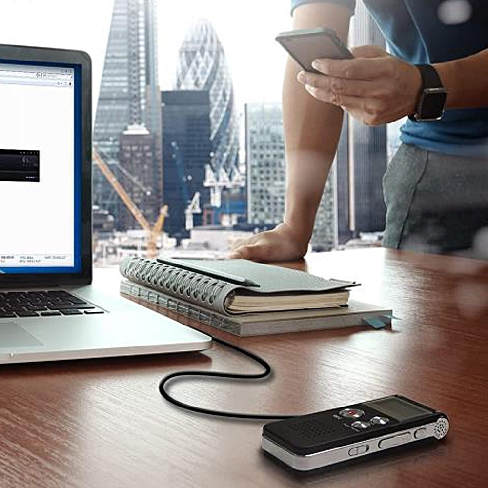 8GB Digital Voice Recorder USB Rechargeable Dictaphone with Playback for Lectures