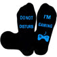 Funny Gaming Socks with Do Not Disturb I Am Gaming Text