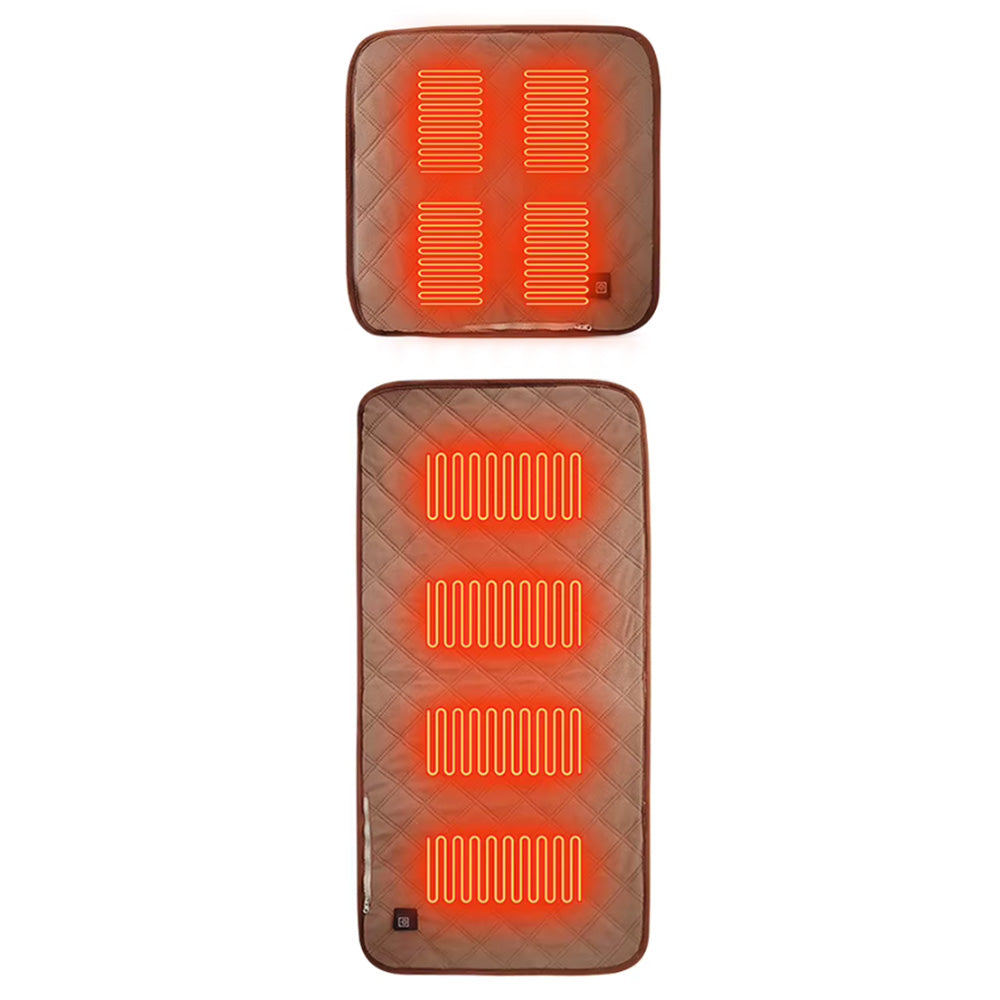 USB Heated Seat Chair Cushion Seat Cushion With 3 Heating Modes-Coffee