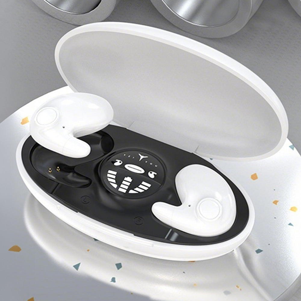 Ultra Thin Invisible Earphone Bluetooth 5.3 for Side Sleeping with LED Display