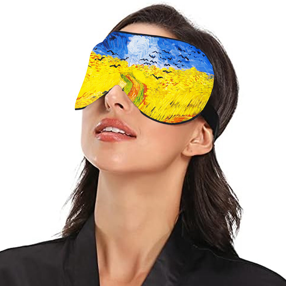 Printed Patterns Double Layers Sleeping Eye Mask