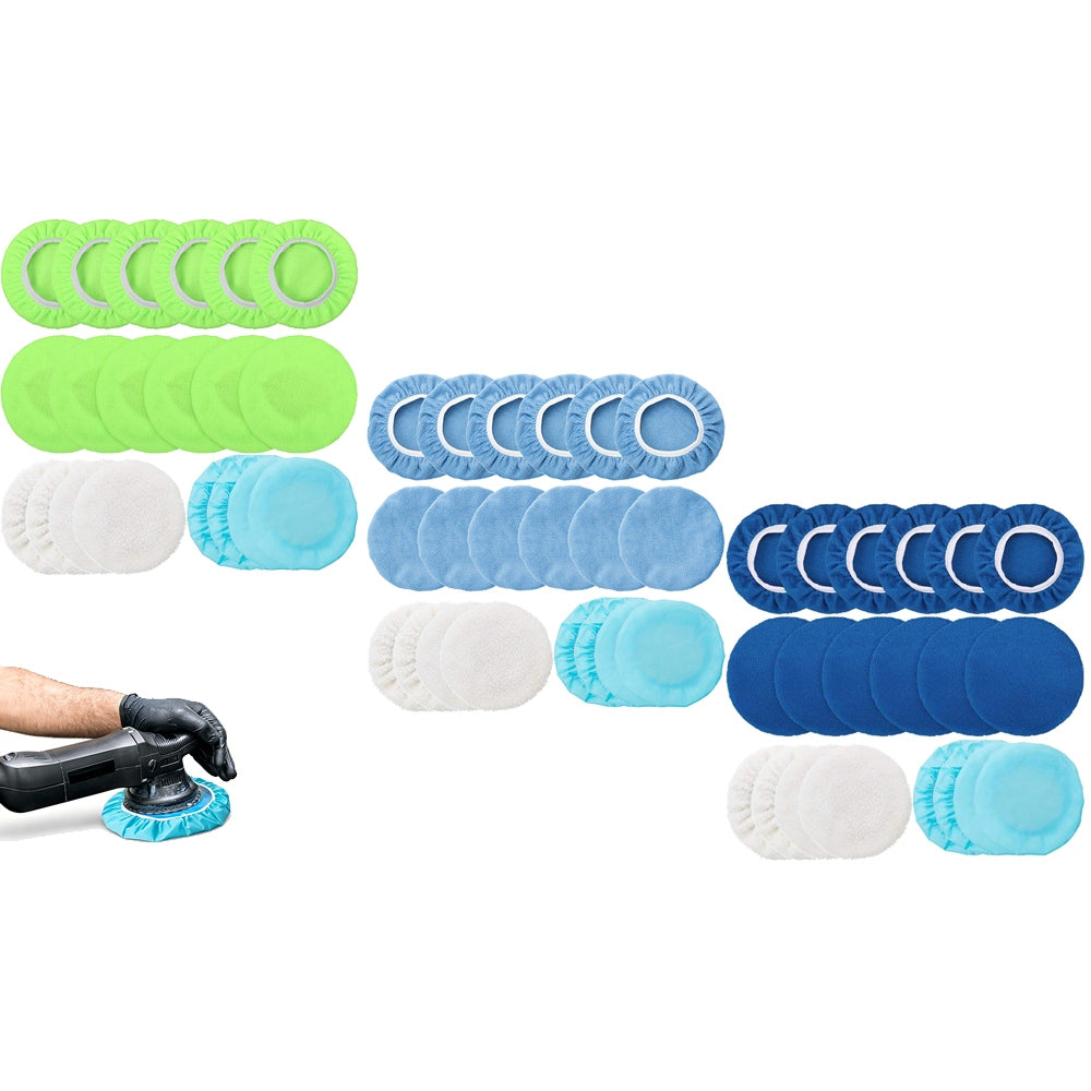 20 Piece Car Detailing Cleaning Polishing Pad and Fiber Cloth Set