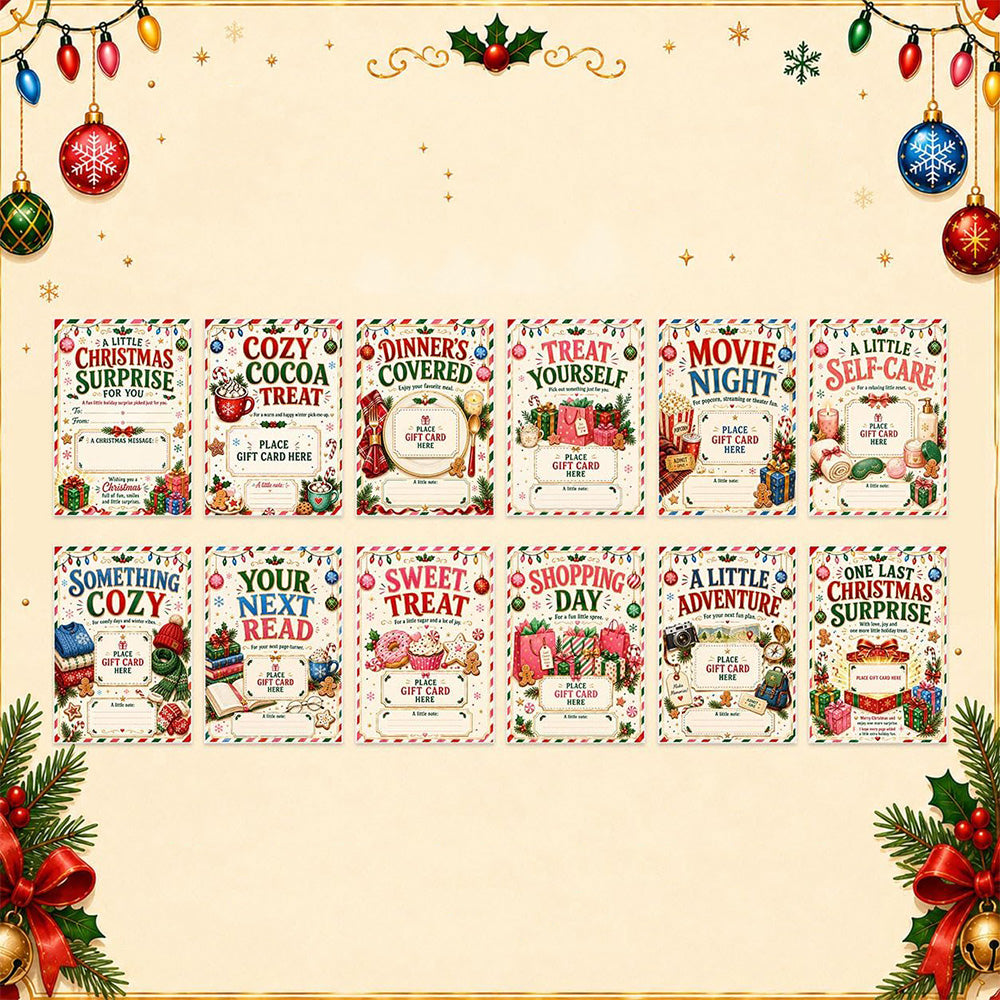 DIY Christmas Gift Card Book with Spiral Binding and Handwritten Notes