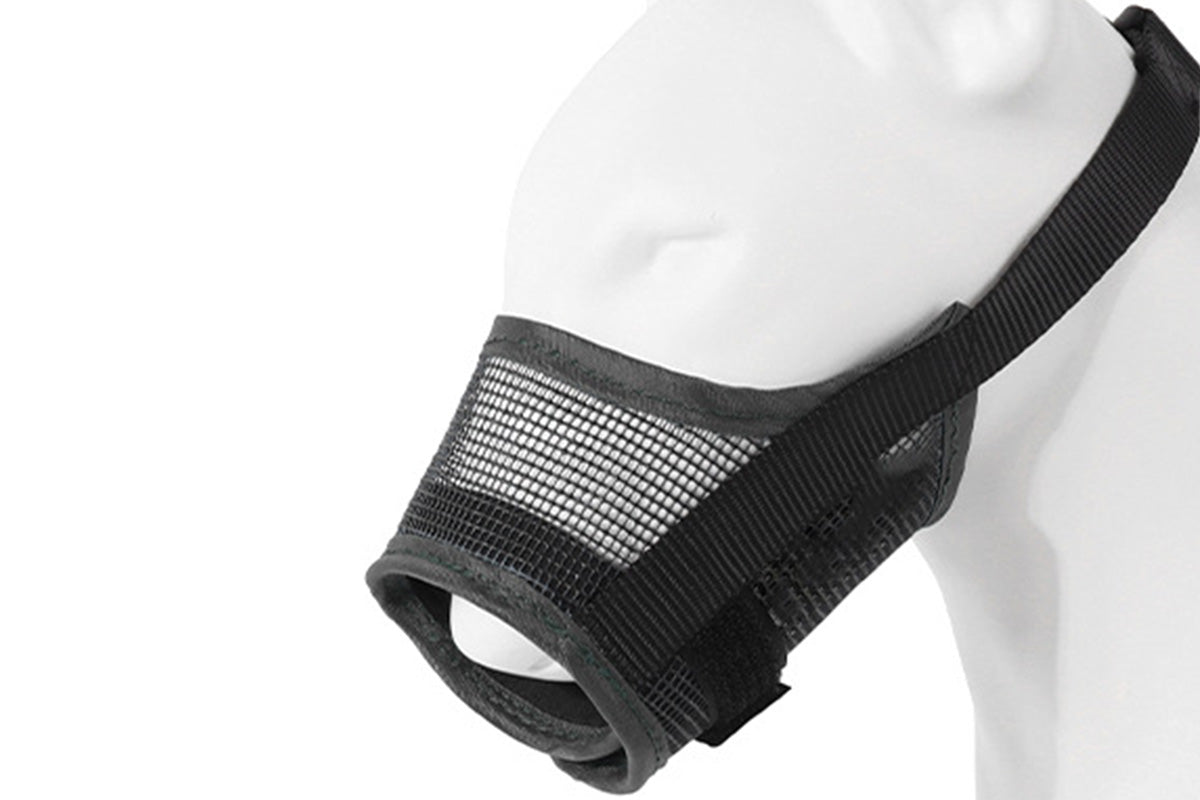 Dog Muzzle Air Mesh Adjustable Mouth Guard for Bark and Scavenging Prevention-Black