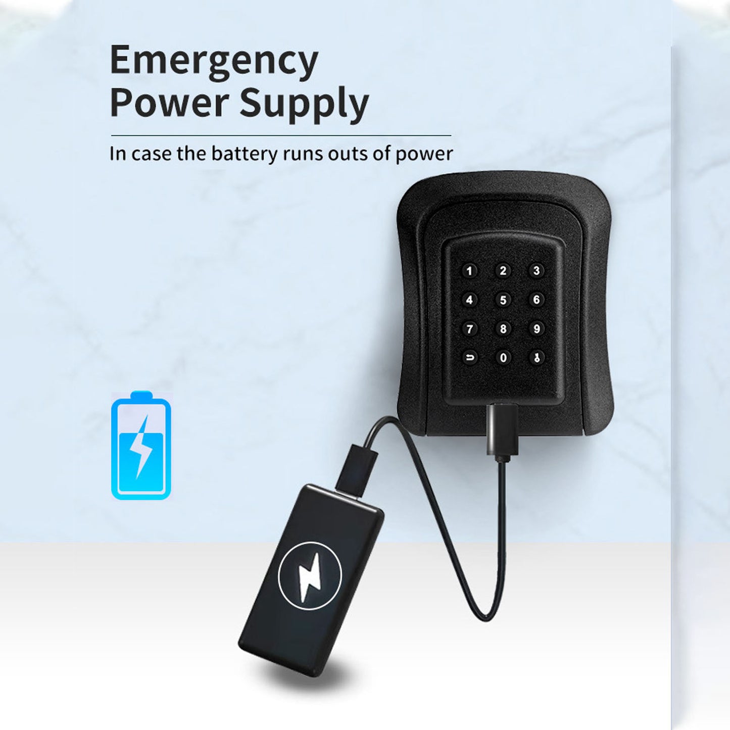 Single Password Waterproof Large Capacity Wall Mount Key Lock Box for Home Garage