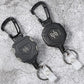2Pcs Retractable Keychain Heavy Duty Carabiner Badge Holder Tactical ID Badge Reel with Retractable Cord