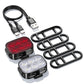 USB Rechargeable Bike Light Set with 4+6 Modes Waterproof Bicycle Lights
