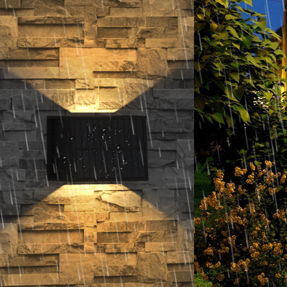 Solar Wall Light 0 to 120 Degree Adjustable Beam Angle for Garden Patio Outdoor Lighting