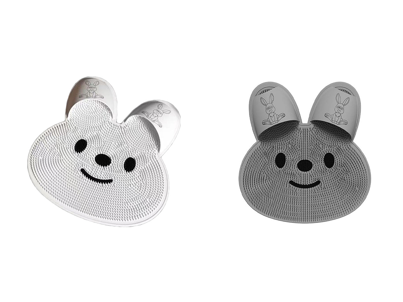 Shower Foot Scrubber Mat Rabbit-Shaped Silicone Foot Scrubber Pad