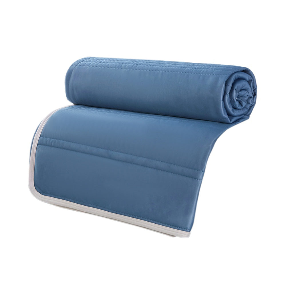 Cooling Summer Quilt Breathable Aircon Blanket-Blue