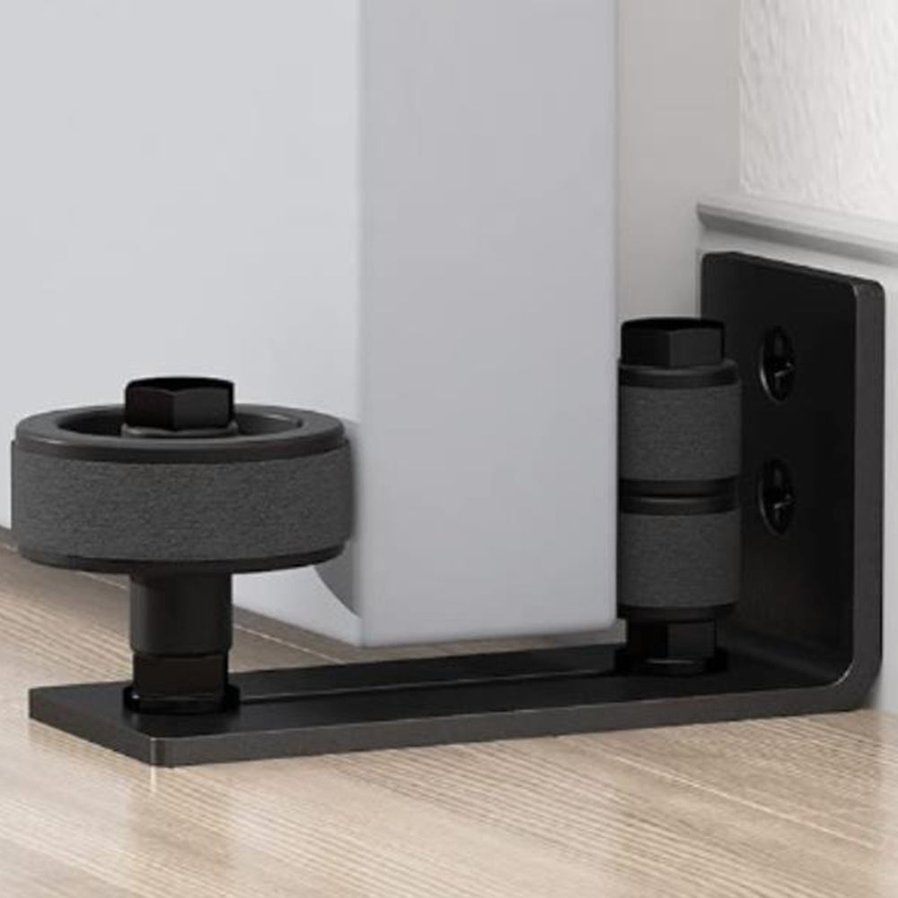 2Pcs Wall Mounted Sliding Barn Door Floor Guide for Flush Bottom Adjustable Stay Rollers