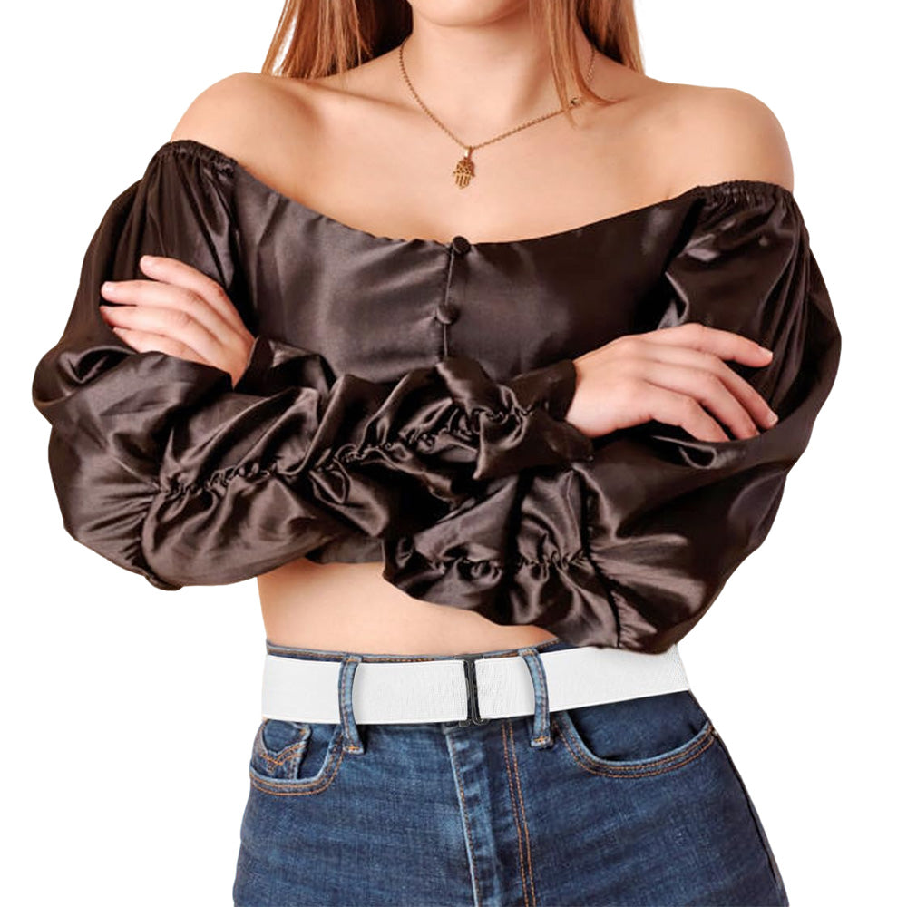 2Pcs Women Adjustable Stretch Belt Invisible Elastic Waistband for Pants Jeans Dresses
