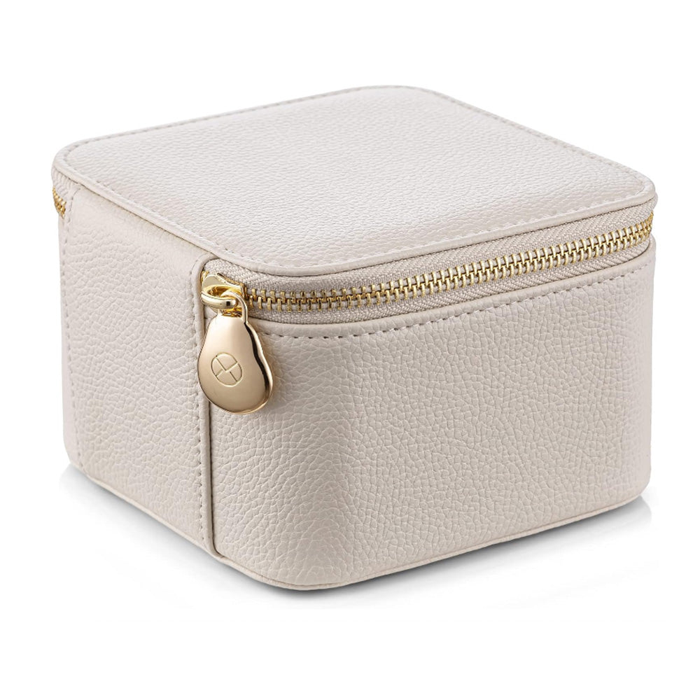 Travel Jewelry Case Small Jewelry Box with 6 Transparent Zipper Pockets