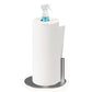 Standing Paper Towel Holder with Spray Pump Papertowels Roller Sprayer