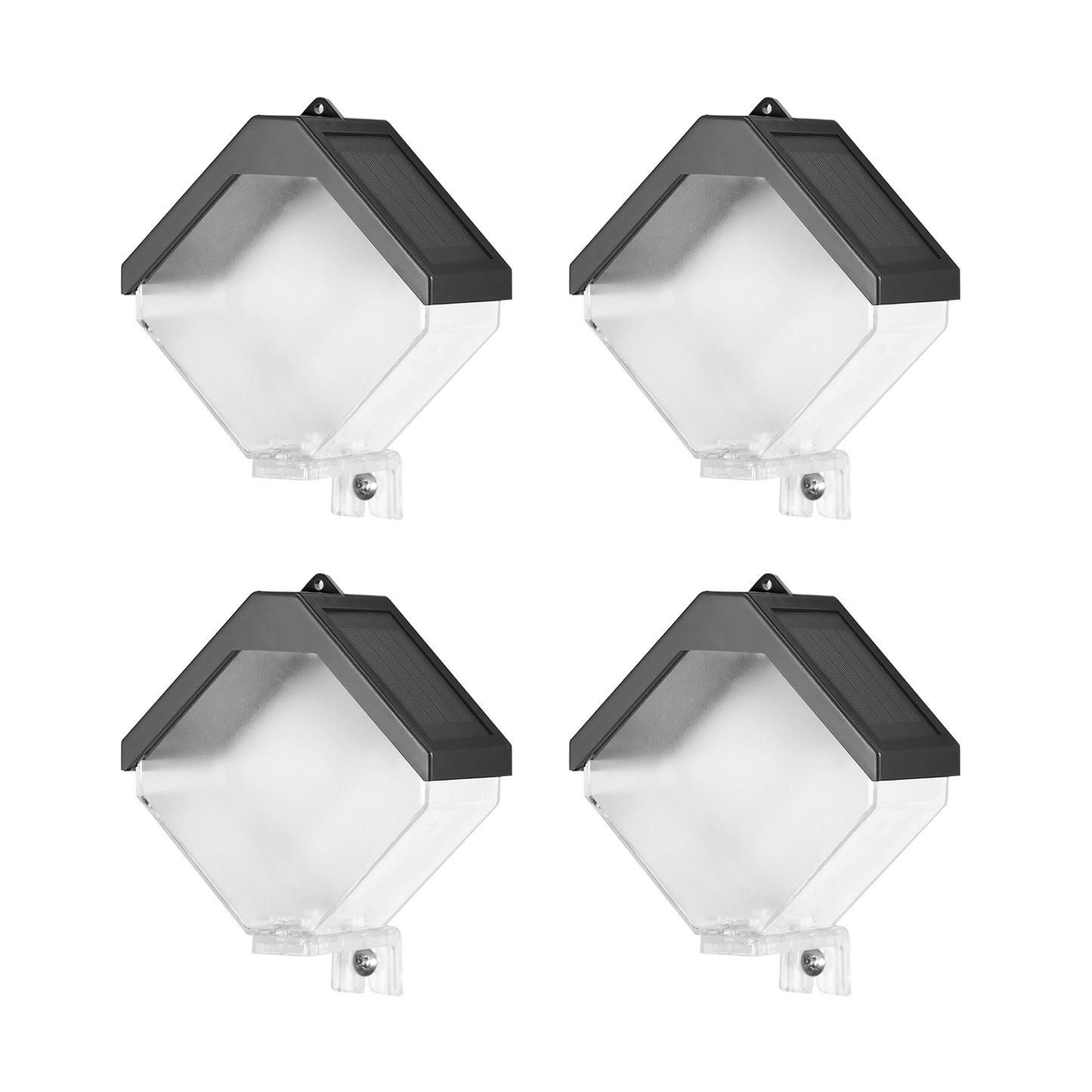 4Pcs Hanging Brick Solar Lights Deck Decor Outdoor Solar Wall Light