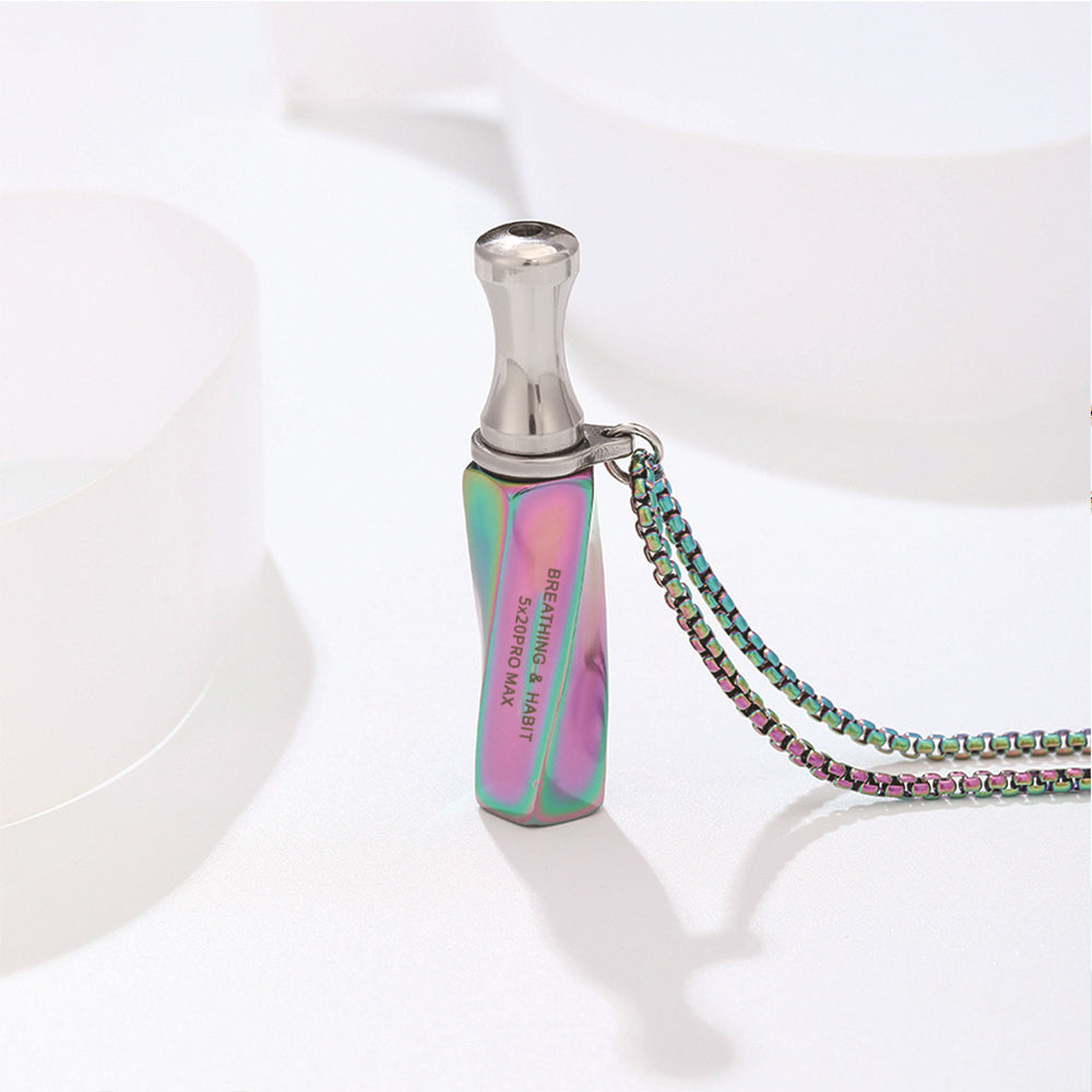 Breathlace Necklace Stainless Steel Breathing Pendant Necklace