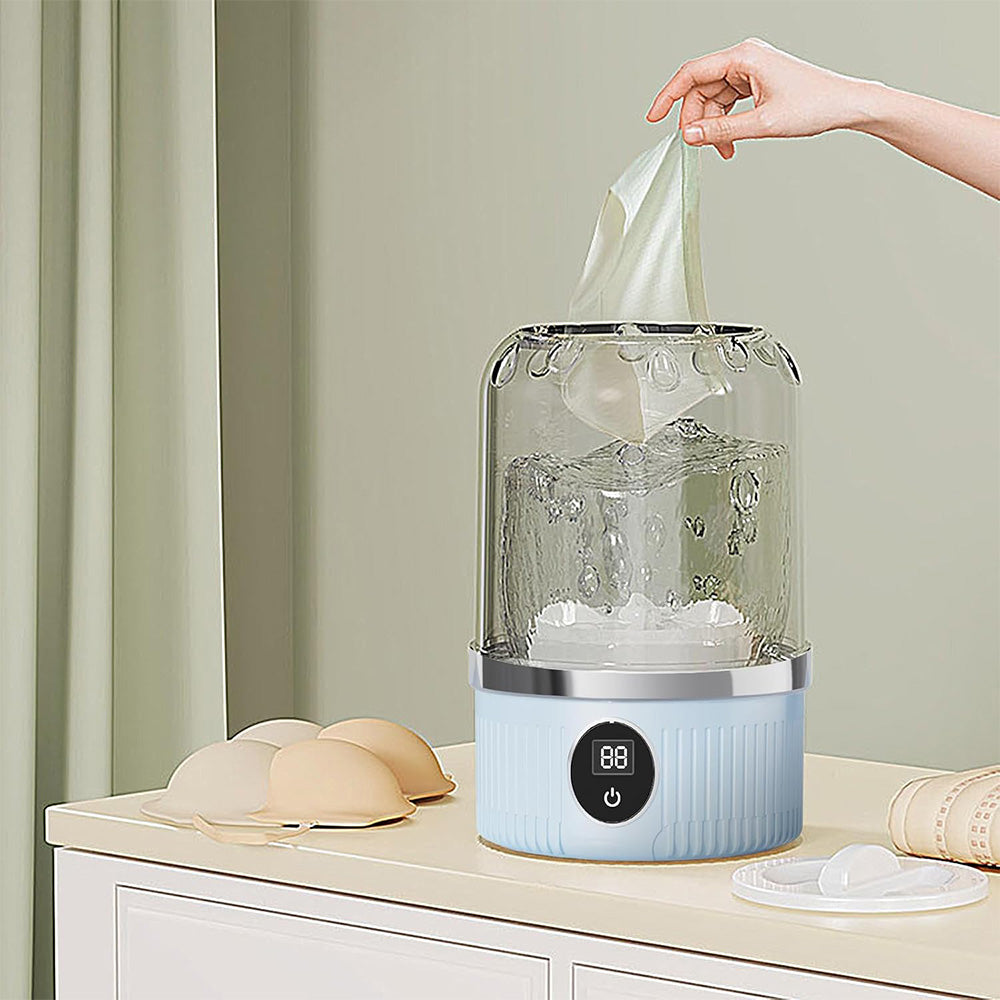 Portable Rechargeable Mini Washing Machine Small Clothes Washer for Travel Use