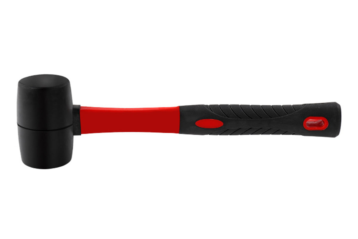 8oz Rubber Mallet Hammer Fiberglass Handle for Flooring Tent Stakes Woodworking