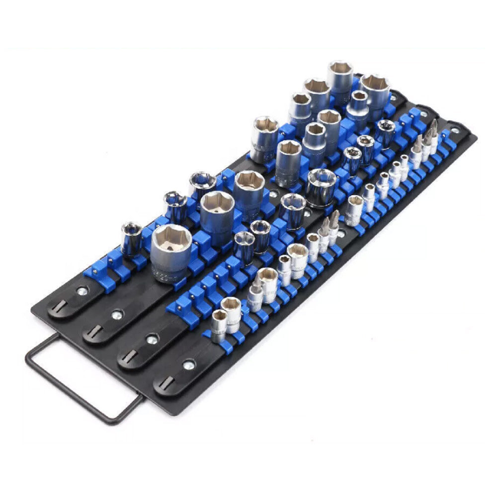 Portable Socket Organizer Tray Mixed Socket Rail Storage Set Heavy Duty Socket Organizer