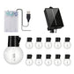 Solar Powered LED String Lights - 20 Bulb Waterproof Outdoor Decorative Lighting