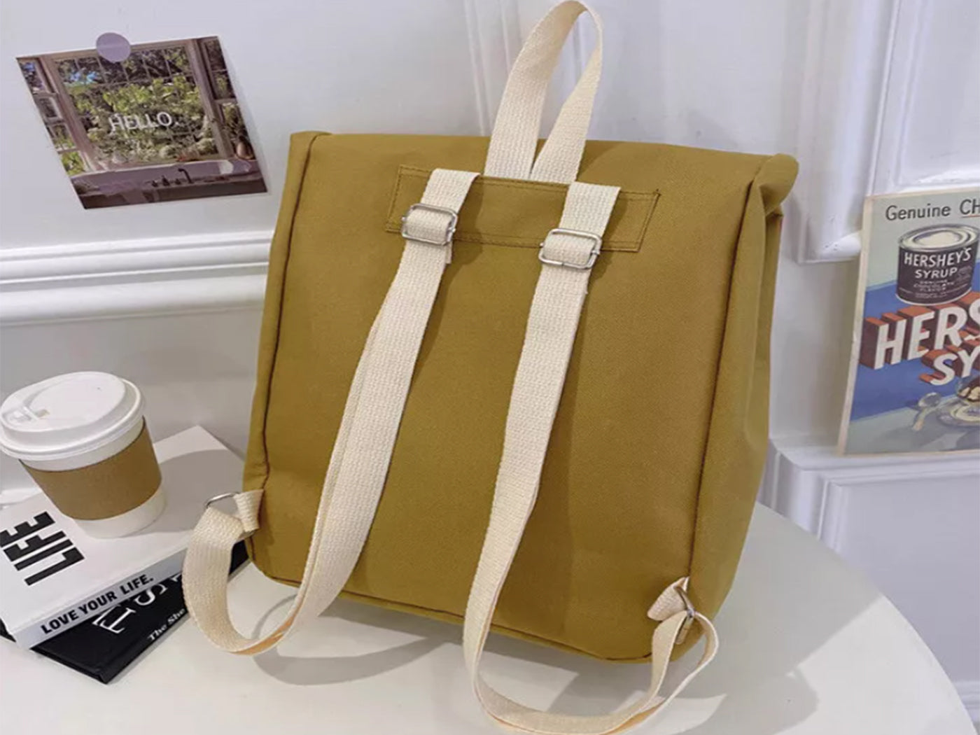 McDonald Inspired Creative Funny Canvas Linen Backpack / Shoulder Bag