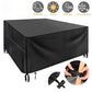 Waterproof Anti-UV Outdoor Furniture Dust Cover with Drawstring and Buckles