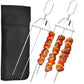 2Pcs 3-Way Stainless Steel Grilling Sticks for BBQ Kebab