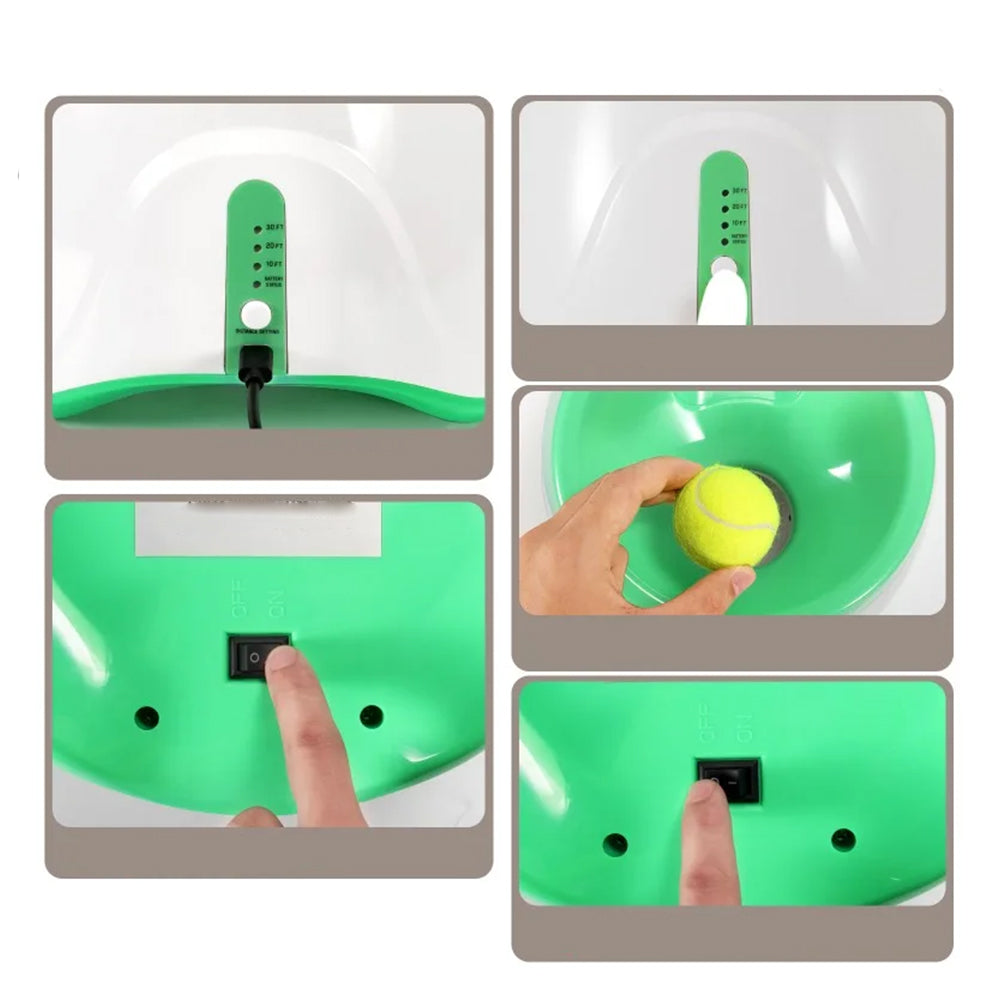 Pet Tennis Ball Toy Automatic Launcher Machine with 3 Balls