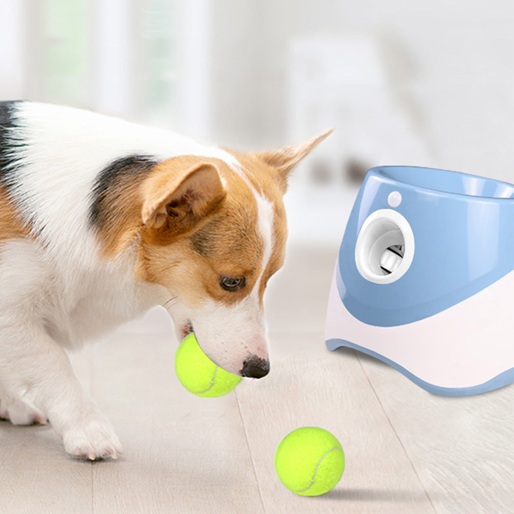 Automatic Dog Tennis Ball Launcher with 3 Balls and 3 Throwing Distances