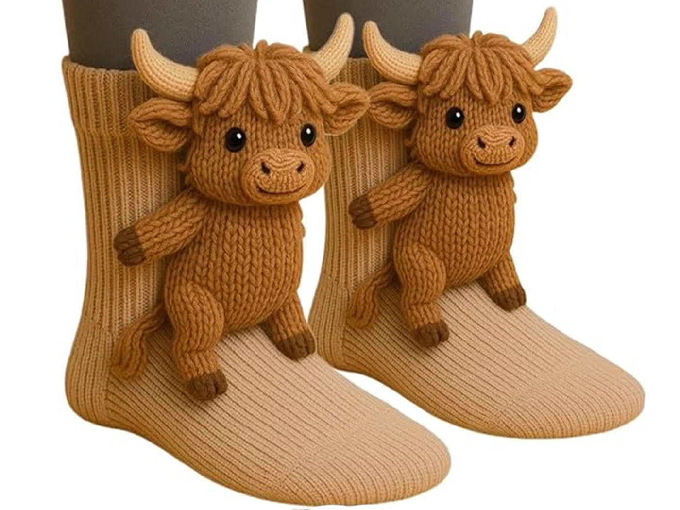 Funny 3D Knitted Animal Socks Adorable Christmas Gift