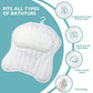 4D Mesh Bath Pillows With Suctions for Neck or Back Support