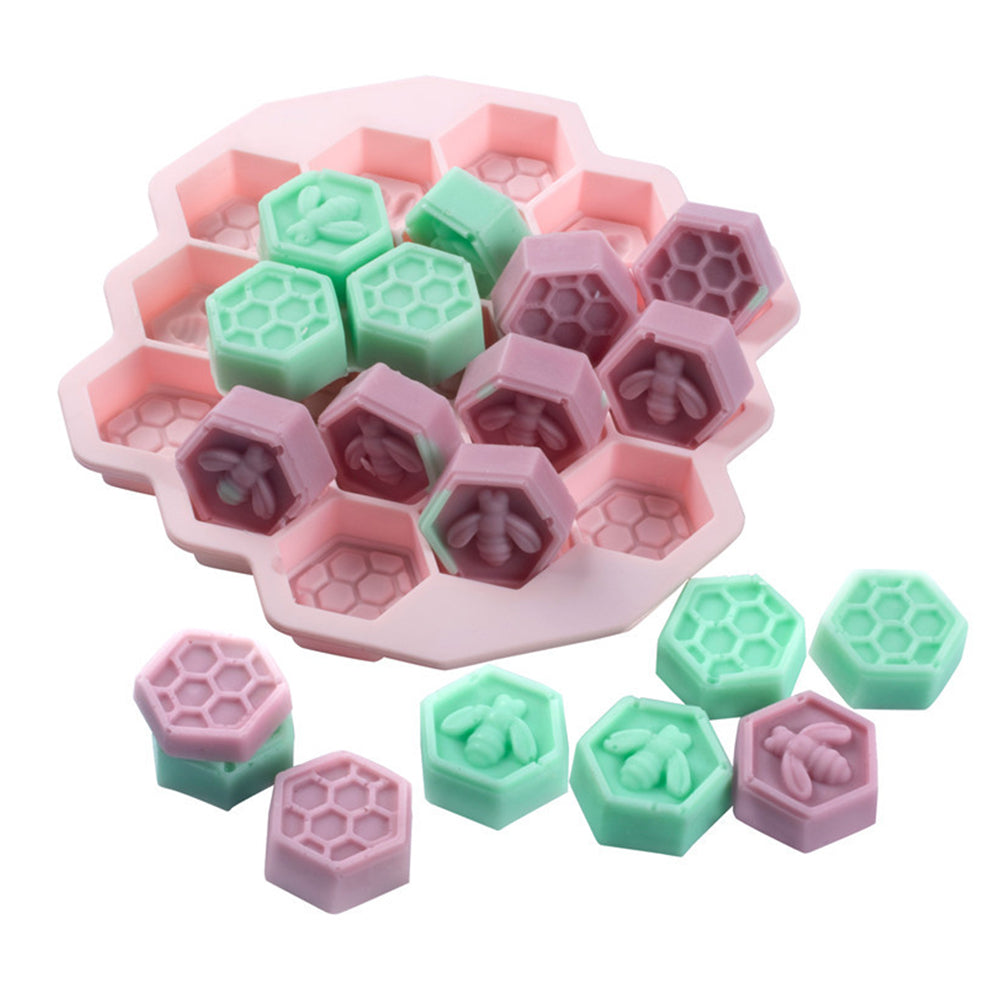 3Pcs 19-Cell Silicone Honeycomb Cake Ice Mould