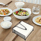 2Pcs Black Metal Square Paper Napkin Holders with Weighted Arm