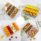 2Pcs Divided Serving Tray with Lid and Handle 4 Compartments Snack Container
