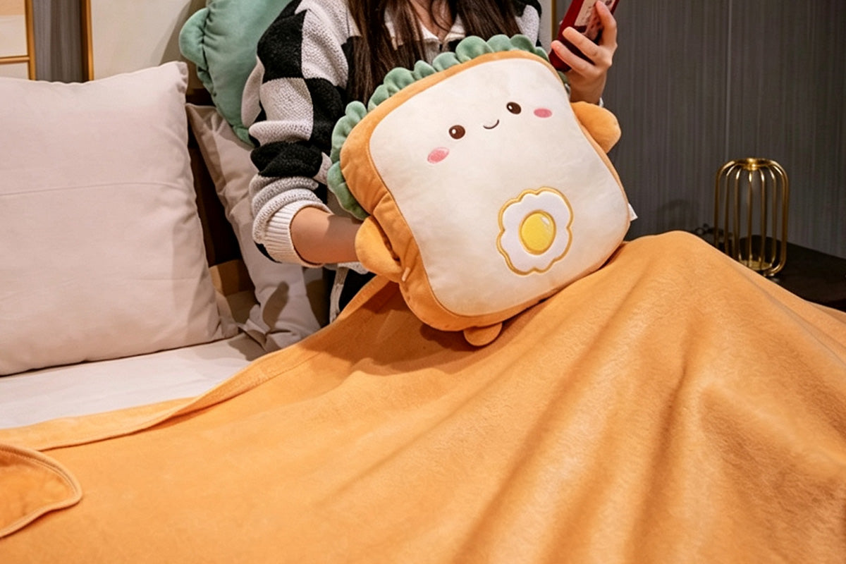 2-In-1 Cartoon Plushie Pillow Blanket
