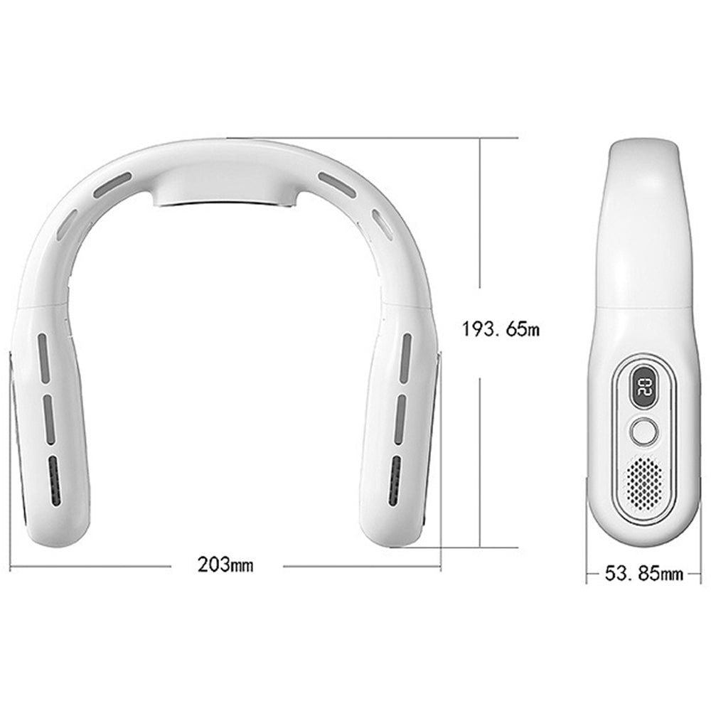 Portable 3000mAh Rechargeable Bladeless Foldable Mini Neck Fan