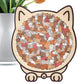 135 Pieces Colored Cat Shaped Wooden Jigsaw Puzzle With Stand For Cat Lovers