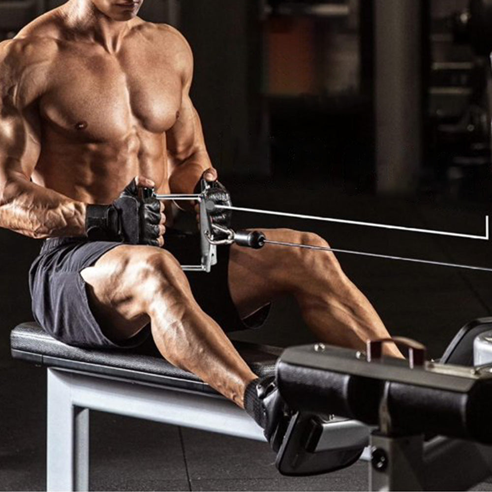V-Grip Lat Pulldown Bar with Non-Slip Rubber Handle Cable Machine Attachment