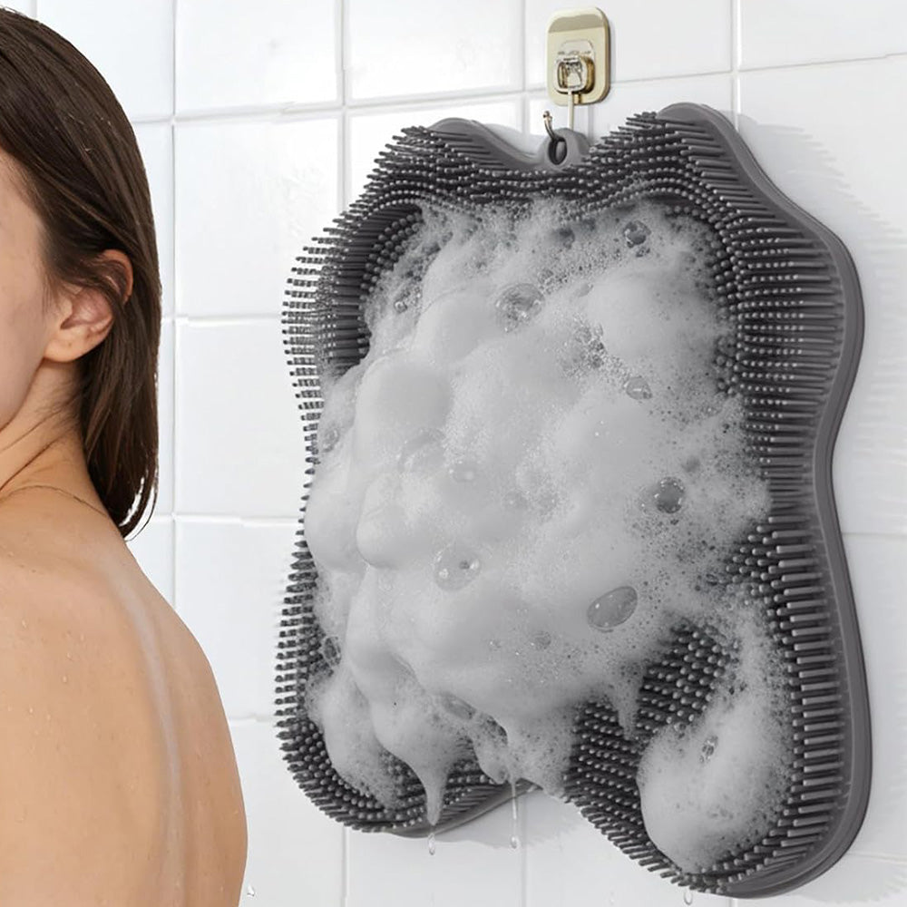 30x28cm Non Slip Suction Back and Foot Cleaning Mat for Showers