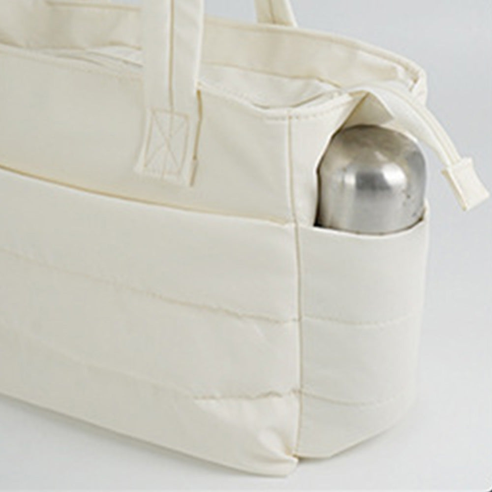 Puffer Tote Bag Quilted Puffy Handbag Lightweight Satchel Bag