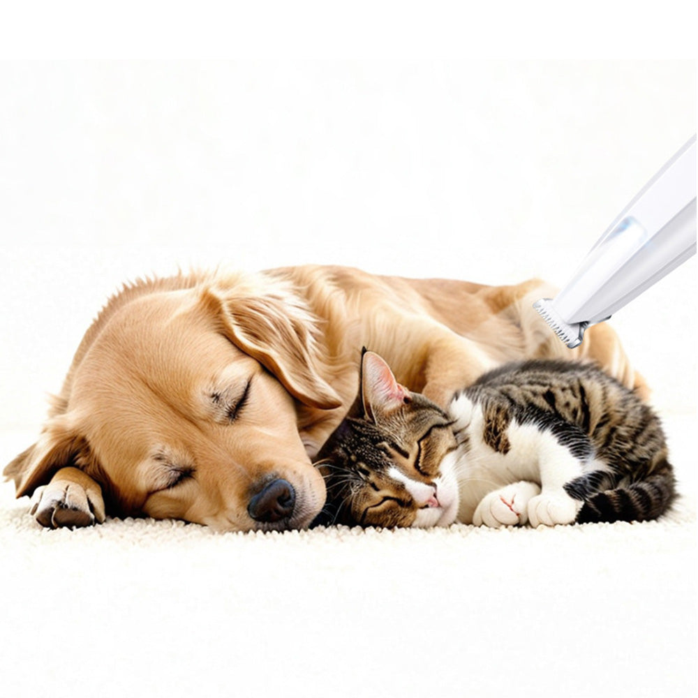 Electric Dog Paw Trimmer with LED Light Rechargeable Pet Clipper