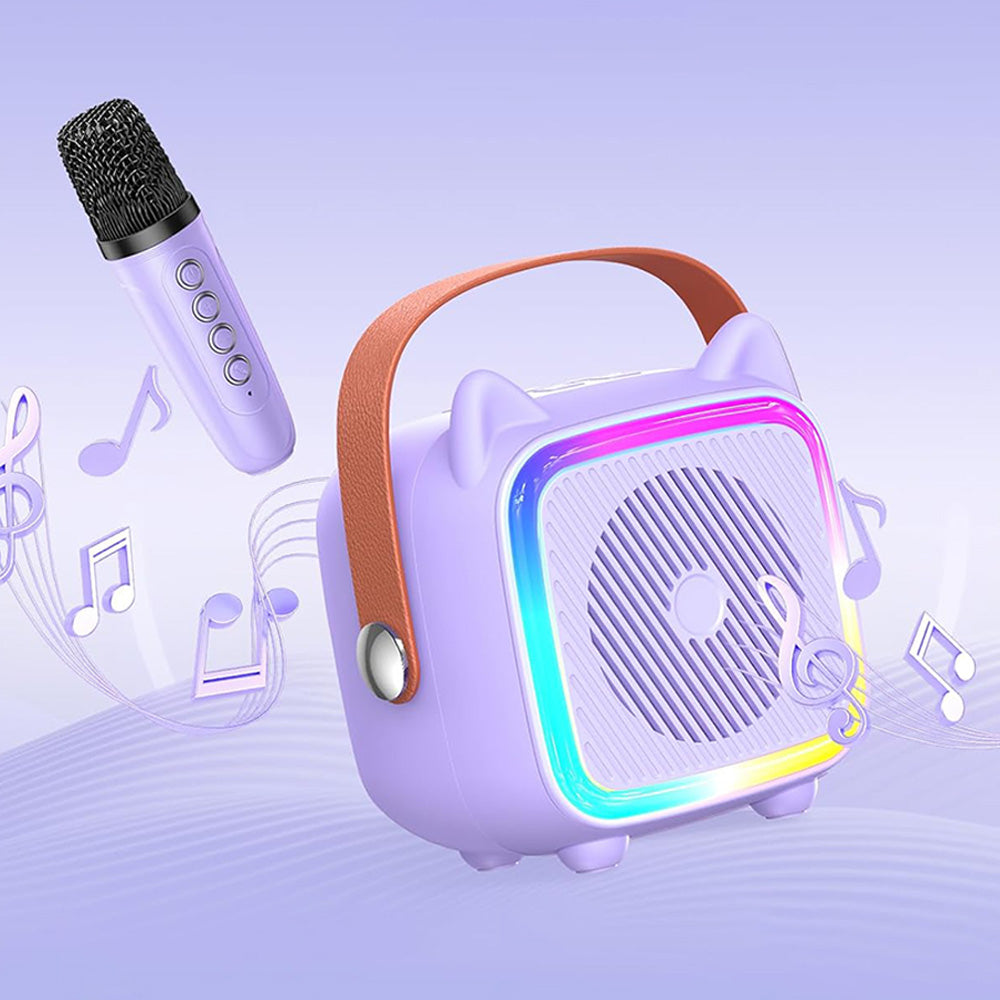 Mini Karaoke Machine Portable Bluetooth-Speaker with A Microphone