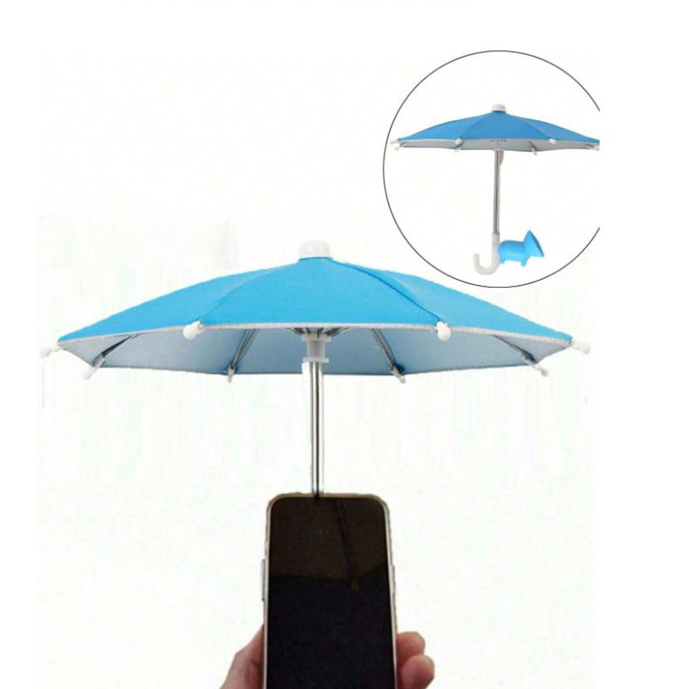 Mini Adjustable Sun Shade Phone Umbrella with Suction Cup Stand