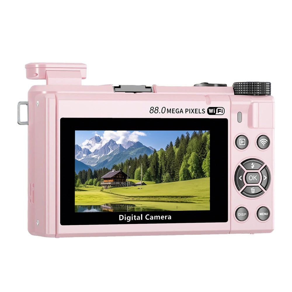 Digital Camera with Flip Screen WIFI Remote Control Vlogging Camera